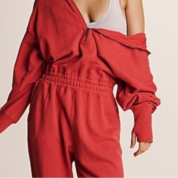 Free People Red Jumpsuit - Picture 2 of 7